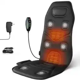 Walmart Back Massager with Heat, Vibration Car Chair Massager Pad, Seat Cushion Gifts for Men & Women offer