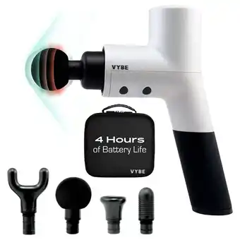 Walmart Vybe Premium Deep Tissue Muscle Massage Gun with 5 Speeds and 4 Attachments offer