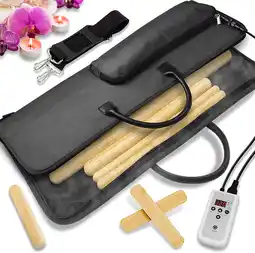 Walmart SereneLife Bamboo Massage Sticks Warmer Portable Electric Professional Massager Heating Therapy Kit offer