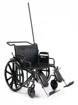 Walmart GF Health Products 24 x 18 in. Fixed Desk Arm Wheel Chair with Elevating Legrest offer