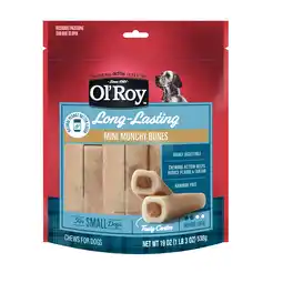 Walmart Ol' Roy Peanut Mini Munchy Bones Dog Treats, Peanut Butter, 19 oz offer