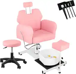 Walmart Garvee Spa Pedicure Chair with Massage Foot Basin - Perfect for Salons and Home Use, Pink offer
