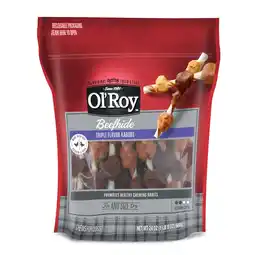 Walmart Ol Roy 24oz Beefhide Triple Flavor Kabobs Dry Dog Chews offer