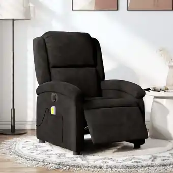 Walmart vidaXL Electric Massage Recliner Chair Black Velvet offer