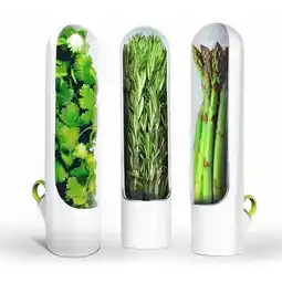 Walmart JLLOM Fresh Herb Keeper Container Clear Window Spice Fridge Preserver Storage Best US offer