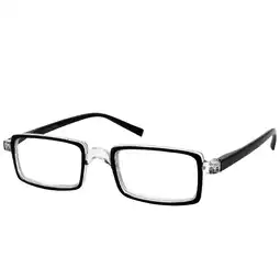 Walmart Elton John Pop Specs Reading Glasses - Black/Crystal Bullet 2.50, Rectangle Frame offer