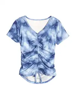 Walmart Kidtopia Girls Printed Cinched T-Shirt, Sizes 4-16 offer