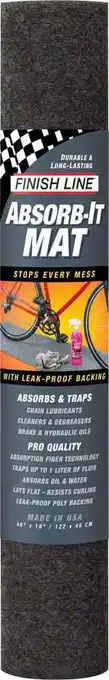 Walmart Finish Line Absorb-It Bike Shop Mat, Small 18 x 48 offer
