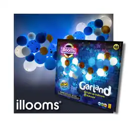 Walmart illooms Blue LED Light up Balloon Garland Kit 40 Pack offer