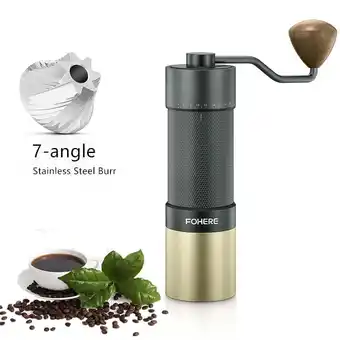 Walmart Manual Coffee Grinder, 7-Angle Stainless Steel Conical Burrs, External Adjustment, For All Coffees offer