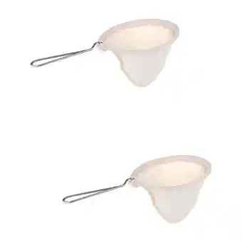Walmart Eease 2pcs Resuable Cloth Strainer Coffee Filter with Stainless Steel Handle for Coffee Tea offer