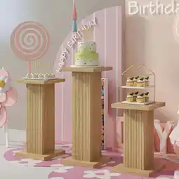 Walmart Cylinder Stands for Party, Round Cylinder Pedestals Display, Ornament Stand, Wedding Decor Columns offer