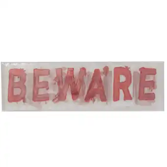 Walmart Halloween Gel Clings, Beware, 3 Count, by Way To Celebrate offer