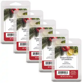 Walmart Fall Festival Scented Wax Melts, Better Homes & Gardens, 2.5 oz (5-Pack) offer