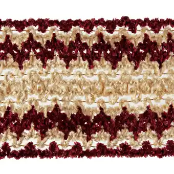 Walmart Holiday Time Christmas Ribbon, Burgundy Chenille and Gold, 2 Pack offer