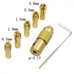 Walmart Awuniuwamicro 7Pcs/Set Small Set Collet 0.53Mm Drill Bit Electric Chuck Drill Faucets offer