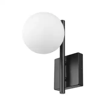 Walmart Better Homes & Gardens 1-Light Wall Sconce, Matte Black Finish, Frosted Opal Glass Shade offer