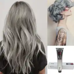Walmart YMUQEIGH Clearance Fashion Permanent Punk Hair Light Gray Color Cream 100ML offer
