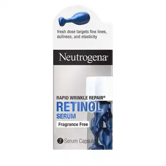 Walmart Neutrogena Rapid Wrinkle Repair Retinol Face Serum Capsules, 7 Ct offer