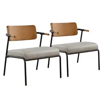 Walmart CHITA Upholstered Accent Chair with Metal Frame&Wood Back Set of 2 offer