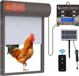 Walmart Automatic Solar Chicken Coop Door for Chickens 4 Program Modes Timer Light Sensor Remote Control offer