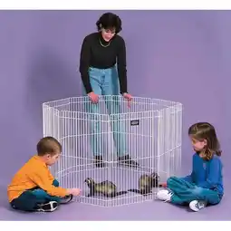 Walmart MidWest Homes for Pets Small Animal Metal Exercise Pen, Silver offer