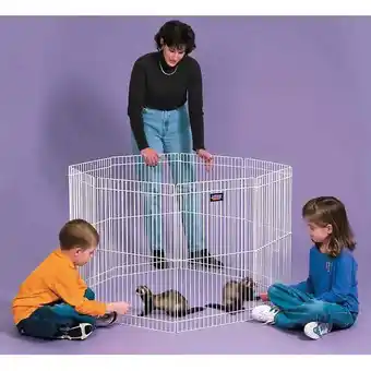 Walmart MidWest Homes for Pets Small Animal Metal Exercise Pen, Silver offer