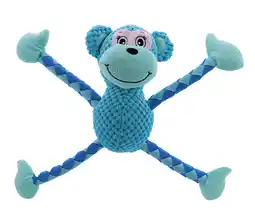 Walmart Play 365 Dog Toys Flexible Tugger Jungle Monkey Toy, Blue offer