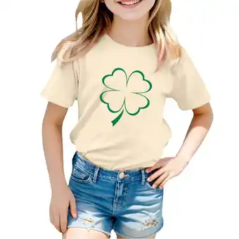 Walmart ZPWKLM ZPWKLM Casual Shirt For Child Printed Short Sleeve Crewneck Blouse For Toddlers size 3-4T offer