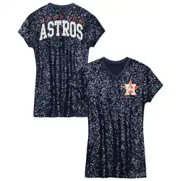 Walmart Girls Preschool Navy Houston Astros Sequin V-Neck Dress offer