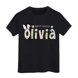 Walmart ZPWKLM ZPWKLM T-Shirts For Bunny Graphic Print Short Sleeve Crewneck Blouse For Kids size 3-4T offer