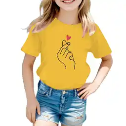 Walmart ZPWKLM ZPWKLM Tops For Newborn Printed Short Sleeve Crewneck Blouse For Girls Boys size 9-10T offer