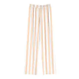 Walmart ZyeKqe Pajamas Pants for Women High Waisted Lounge Pants Wide Leg Striped Casual Comfy Sleep Bottoms offer