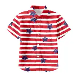 Walmart ZPWKLM ZPWKLM Tops For Infnat Trendy Short Sleeve Independence Day July Prints Blouse For size 3-4T offer
