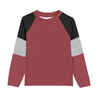 Walmart ZPWKLM ZPWKLM Big Long Sleeve Striped Color Block Tops For Top With Pockets For Girls Boys size 4-5T offer