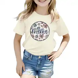 Walmart ZPWKLM Casual Shirt For Newborn Pattern Printed Short Sleeve Crewneck Top For Infnants size 3-4T offer