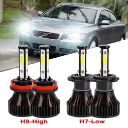 Walmart H9 H7 LED Headlight Bulbs for Volvo S60 2014 2015 2016 2017 2018 2011 High&Low Beam 4pcs offer