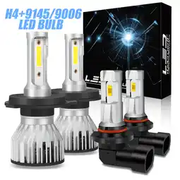 Walmart For Hyundai Accent 2019-2022 without Projector Headlight (Hi-Lo Dual Beam)+ Fog Light Bulbs 4pcs offer