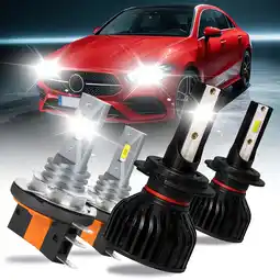 Walmart 4x H15 H7 LED Headlight Bulb High Low Beam Lamp Fit for 2014-2019 Mercedes-Benz CLA250 6000K 14000LM offer