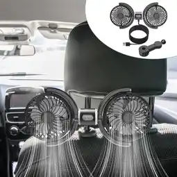 Walmart Lexifdre Car Fan Small Fan for Two-Head Car Rear Seat Artifact Strong Wind Usb Car Electric Fan offer