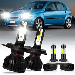 Walmart For Chevrolet Aveo 2004-2008 4x H4 9003 881 LED Headlight Fog Light White Bulbs,14000LM offer