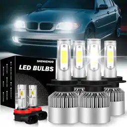 Walmart For BMW 325i 325xi 330xi 2002 2003 2004 2005 2006 Combo H7 H7 H11 LED Headlight Fog Light Bulbs offer