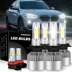 Walmart For BMW X1 2012-2018 2019 - 6PCS LED Headlight High&Low + Fog Light Bulb Kit offer