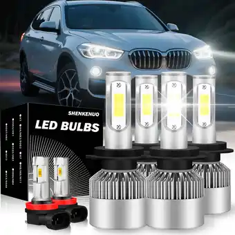 Walmart For BMW X1 2012-2018 2019 - 6PCS LED Headlight High&Low + Fog Light Bulb Kit offer