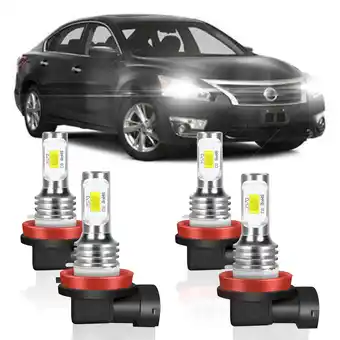 Walmart BNZONC For 2007-2018 Nissan Altima LED Headlight Bulbs High/Low Beam H9 H11 4pcs offer