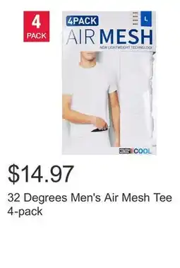 Costco 32 Degrees Men's Air Mesh Tee 4-pack offer