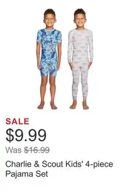 Costco Charlie & Scout Kids' 4-piece Pajama Set offer