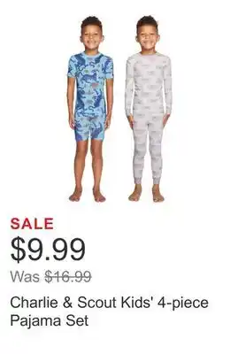 Costco Charlie & Scout Kids' 4-piece Pajama Set offer