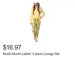 Costco Munki Munki Ladies' 3 piece Lounge Set offer