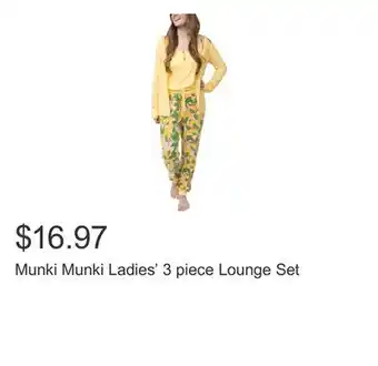 Costco Munki Munki Ladies' 3 piece Lounge Set offer